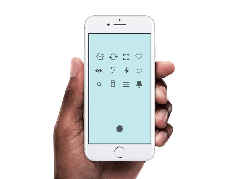 Icon Interactions for Origami Studio product designer designer product london origami studio origami blue soft iconography menu ios icons