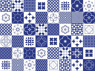 Portuguese Tiles ceramic graphics illustration minimal portugal tiles vector