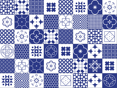 Portuguese Tiles ceramic graphics illustration minimal portugal tiles vector