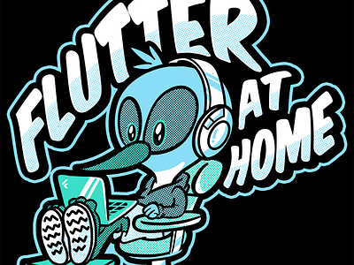 Flutter at Home Shirt Design