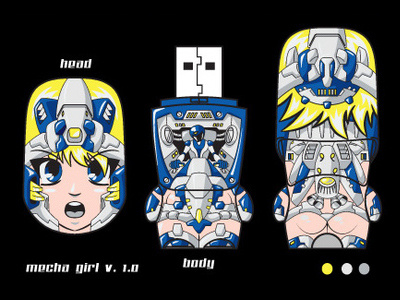 Mechagirl Mimobot Concept cartoon drawing illustration illustrator