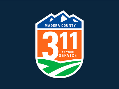 Madera County 311 logo design illustration logo