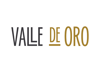 Valle De Oro logo branding design logo typography