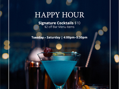 Happy Hour Ad advertisement design