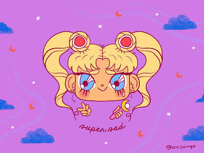 Sailor Sad anime character design children illustration fan art illustration sailor moon