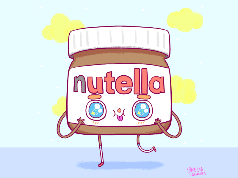 Nutella animation childrens illustration chocolate cute dessert gif junk food kawaii nutella sweet