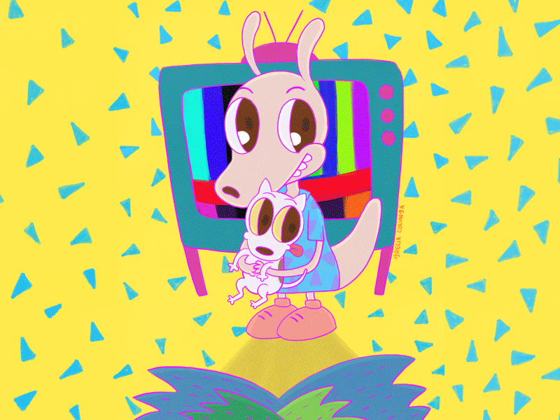 Rocko's Cute&Modern Life animation cartoons childhood childrens illustration tv fan art gif kawaii nickelodeon retro rockos modern life 90s vintage