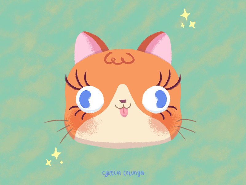 Cuuuute cat animation 2d cat cat illustration character design children illustration gif illustration kawaii