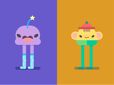 Aliens aliens character design children illustration cute digital painting doodle happy illustration kawaii monsters smiley space stars vector illustration