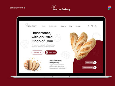 Home Bakery | Landing Page | Bakery Website bakery figma landing page ui uiux ux web design website