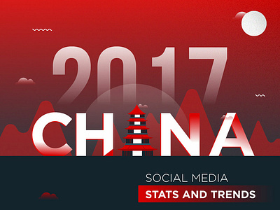 Infographic Header China Social Media illistration infograhic