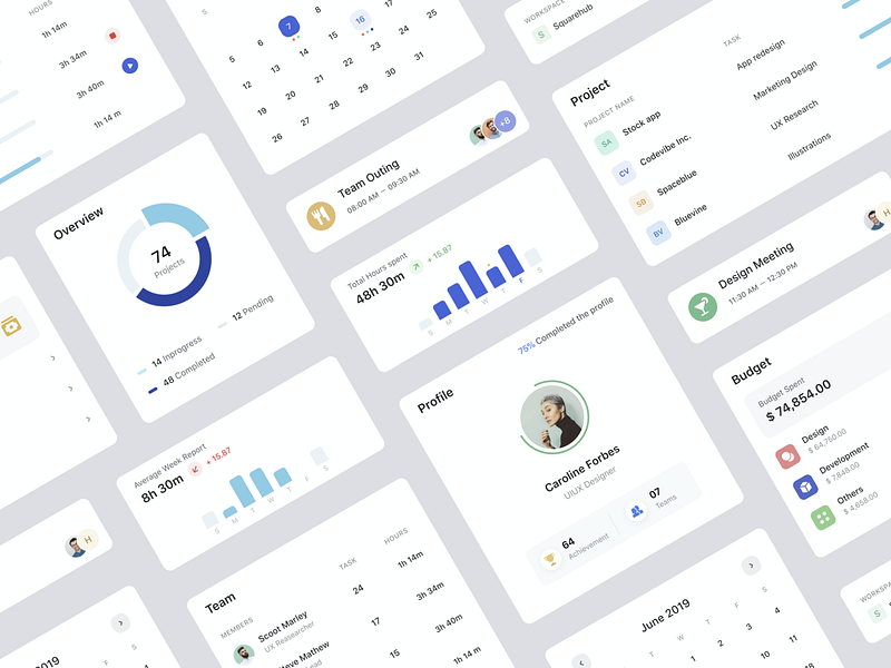 Project Management - Dashboard by Jayaprakash on Dribbble