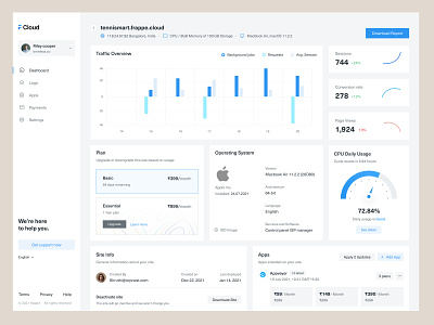 Web Hosting Dashboard