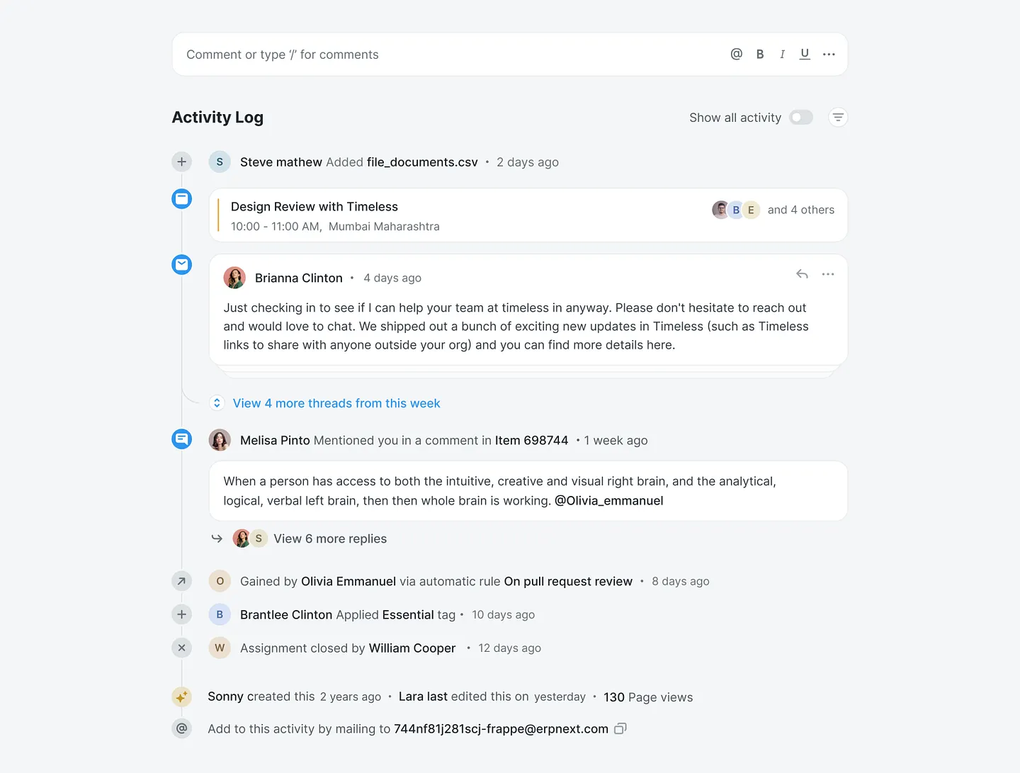 Engaging Comment Thread Design for Enhanced Collaboration