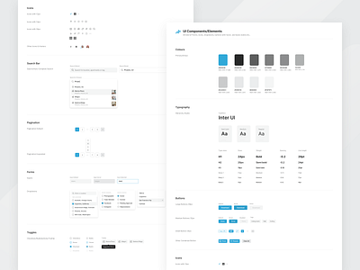 UI Components blue card components design filters forms grey iconography minimal pagination styleguide tags typography ui ux