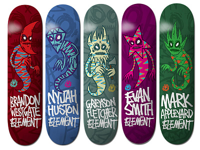 Sprites series for Element Skateboards