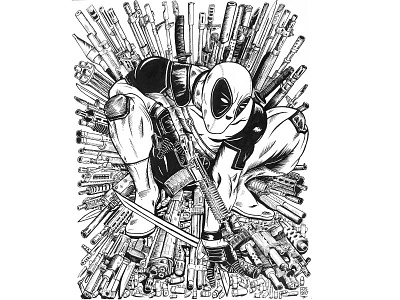 Deadpool Drawing deadpool marvel comics todd mcfarlane tribute