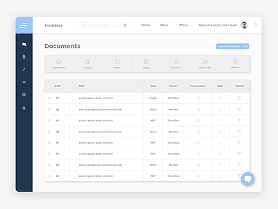 Freshdocs - Documents page