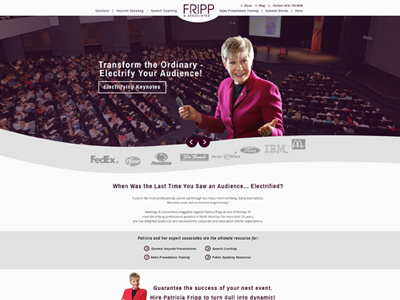 Website Homepage Design homepage speaker website