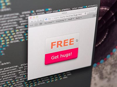 CSS hugs button! button css free html hugs