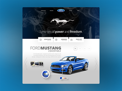 Ford Mustang landing page concept