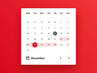 Dayli UI #3 - Calendar Widget