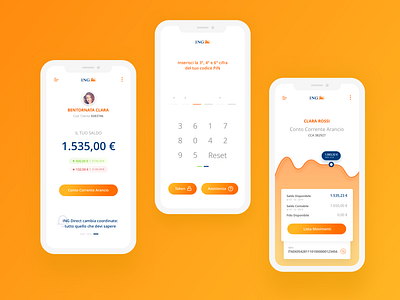 Orange Fluo Rebound - ING Bank App - Redesign Concept