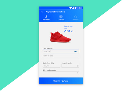 Daily UI #002 blue checkout daily ui 002 green icon navigation nike