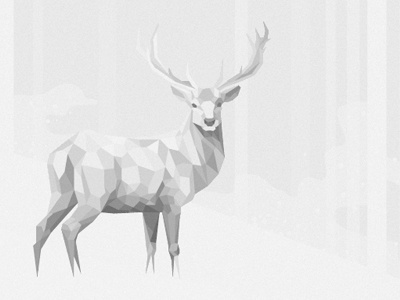 Cerf low poly