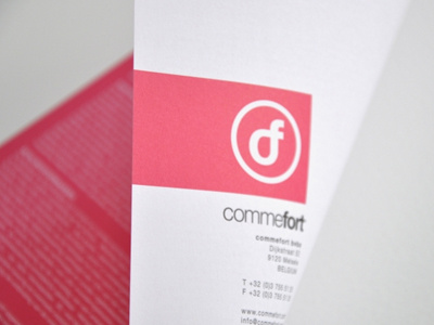 Commefort branding commefort logo pink