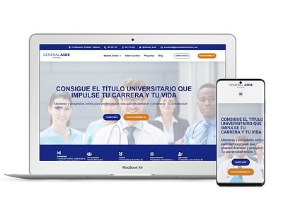 Design and creation of a website for master's courses at a unive