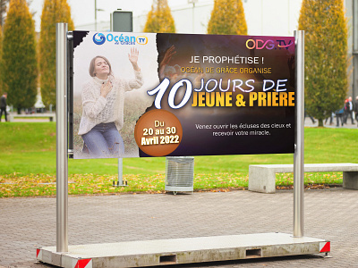 Church Banner design advertisement banner banner ad church design church program french graphic design mockup photoshop