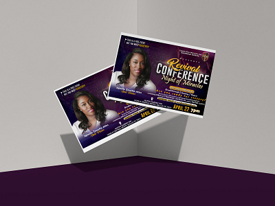 Church conference Post card design