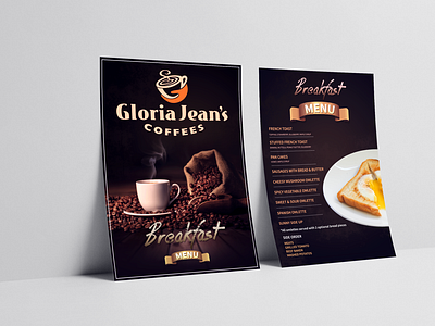 Gloria Jeans Coffees Menu Design