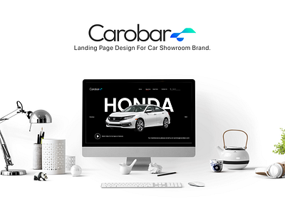 Landing Page For Car Showroom Design advertising branding graphic design landingpage logo ui ux website webui