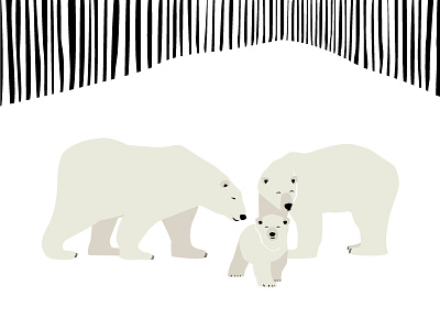 Welcome Baby Baker! baby bear black and white illustration polar bear