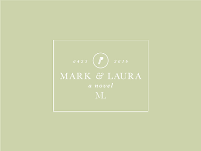 Mark & Laura—a novel lockup logo wedding