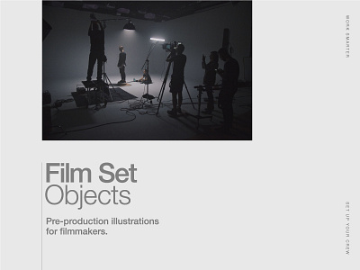 Film Set Objects branding film filmmaking helvetica layout type typography