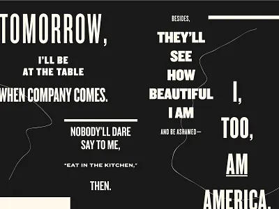 I, Too (Part 2) america black and white black history month exquisite corpse knockout langston hughes poem poetry poster poster design