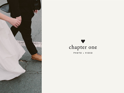 🖤Chapter One branding caslon heart lockup logo photo sofia story typography video wedding