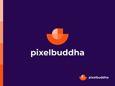 Pixelbuddha Logo agency brand brand identity branding buddha casestudy concept design daily drop drops graphic design graphics logo orange pixel pixel smile yoga logo redesign round vector website