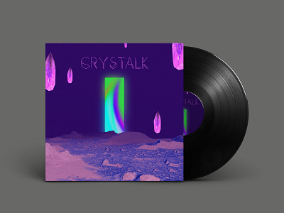 Crystalk - ∆ @Mr.Hashu ∆ 2019 album cover design gradient illustration lettering logo music album photograhy poster a day poster art poster design typography vinyl record