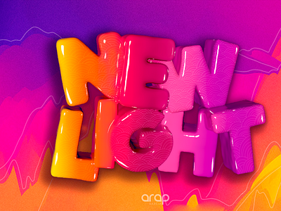 New Light 3d type 3dillustration 3dtype c4d cinema 4d colorful design graphicdesign john mayer photoshop type