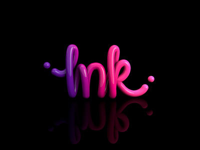 Ink c4d cinema 4d design inkblot lettering3d