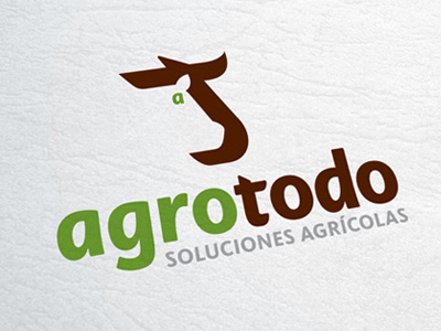 AgroTodo agriculture branding bull cow crop green logo logotipo logotype minimalism