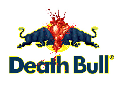 Deathbull adobe blood bull drinks energydrink heart icon logo logotype mark redbull vector