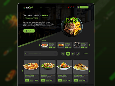 Food Delivery Landing Pag UI design