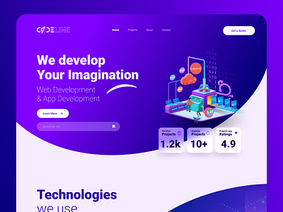 Developers Landing Page UIUX Design 3d animation app branding crypto browser design desktop graphic design illustration logo motion graphics ui ux