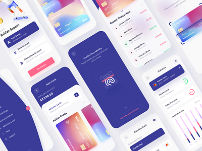 Banking App by Ashfak Ahmed Sayem for Prelook Studio on Dribbble