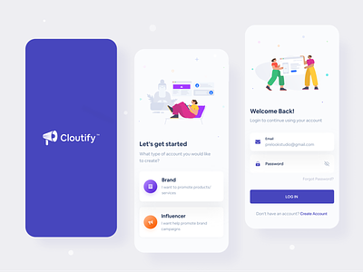Cloutify App Design